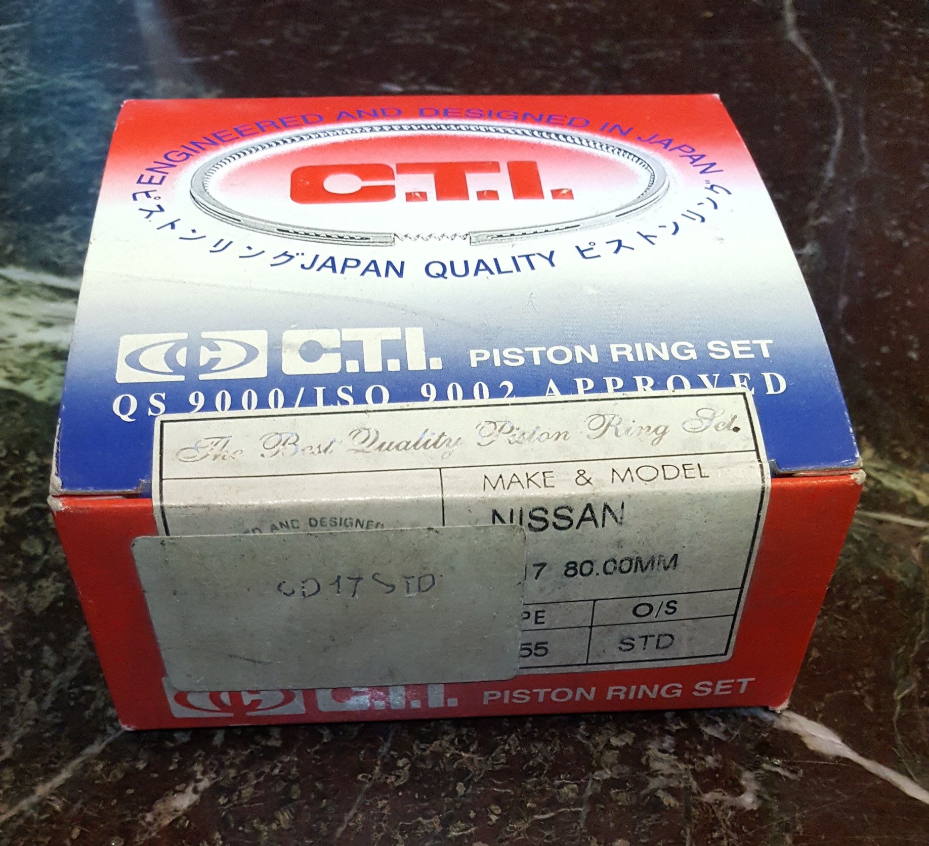 CTI stūmoklio žiedų komplektas varikliui Nissan 1.7D CD17 STD