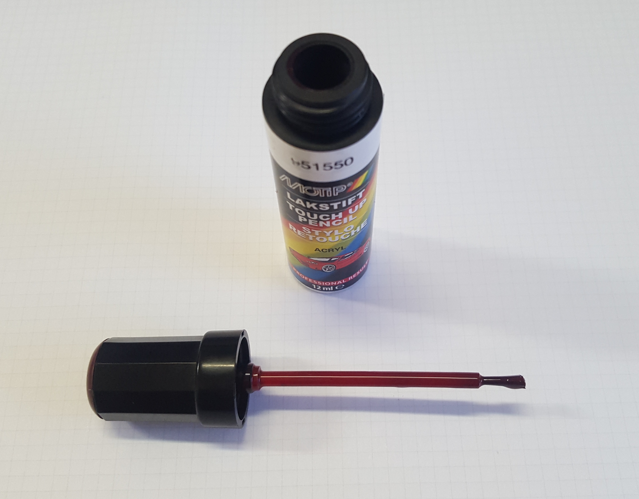 Motip dažai 12ml su teptuku. Atitinka automobilio spalvą pagal originalų spalvos kodą - Image 2