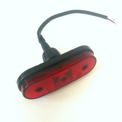 Žibintas LED raudonas su 0,5m kabeliu, 120x46mm