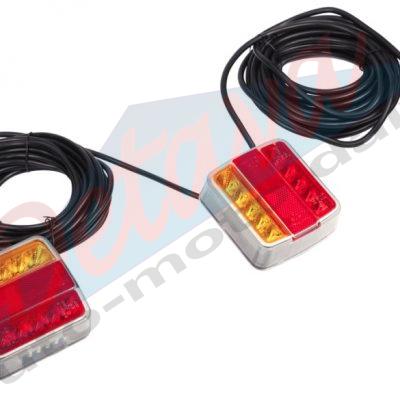 Priekabos žibintų komplektas LED su magnetu (laido ilgis 5+2,5 m) 12V