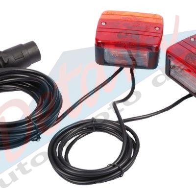 Priekabos žibintų komplektas su kištuku (laido ilgis 7+2,5 m) 12V