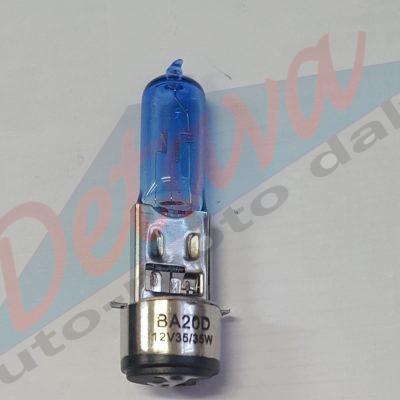 LEMPUTĖ MOTO HALOGENINĖ 35/35W 12v BA20D H6 HALOGENINĖ MĖLYNA